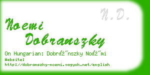 noemi dobranszky business card